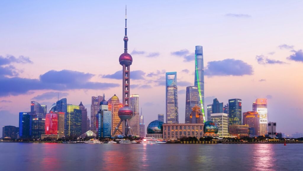 A view of the skyline of The Bund in central Shanghai, a part of the city that is home to many financial institutions and firms.