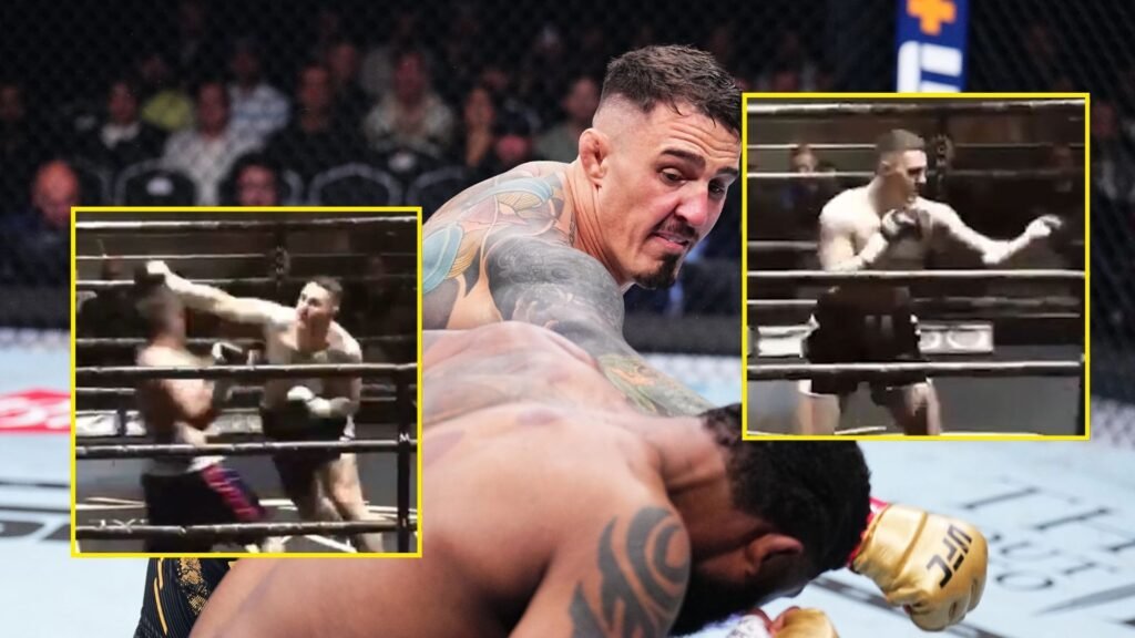 Incredible footage shows Tom Aspinall scoring brutal stoppage in only professional boxing fight