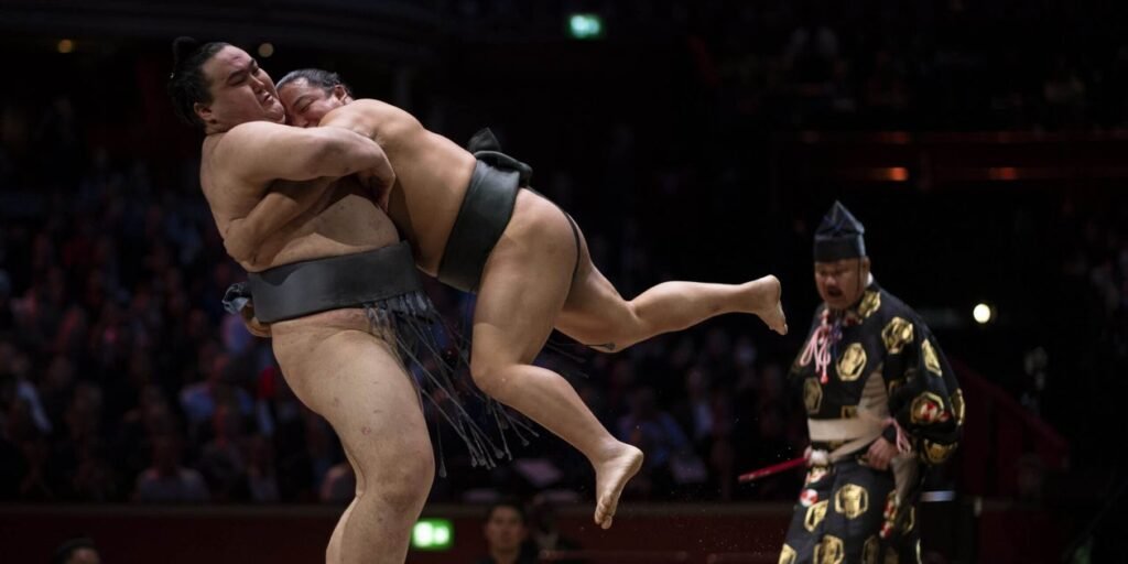 Sumo Grand Tournament in London: Up to 20,000 calories a day and 75kg of rice Sumo Grand Tournament in London: Up to 20,000 calories a day and 75kg of rice