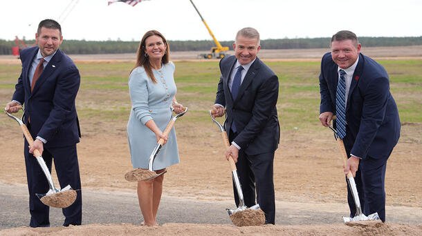 Arkansas rocket motor plant expands L3Harris executives with the Arkansas governor break ground