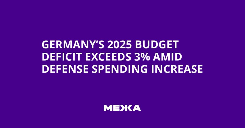 Germany’s 2025 Budget Deficit Exceeds 3% Amid Defense Spending Increase | Ukraine news
