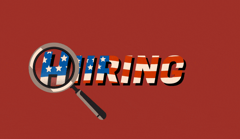 Military experience — translates into field service excellence. HIRING GIF american flag