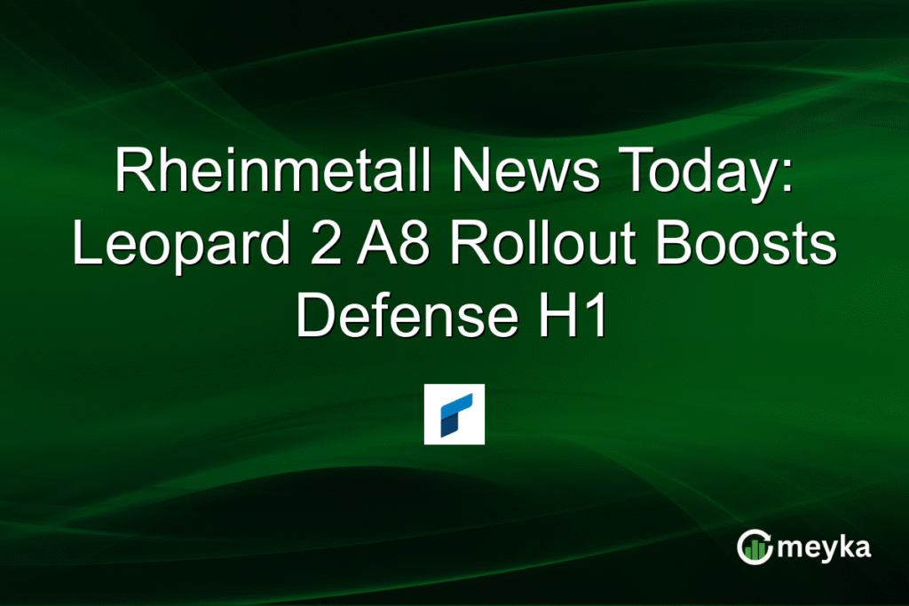 Rheinmetall News Today: Leopard 2 A8 Rollout Boosts Defense H1