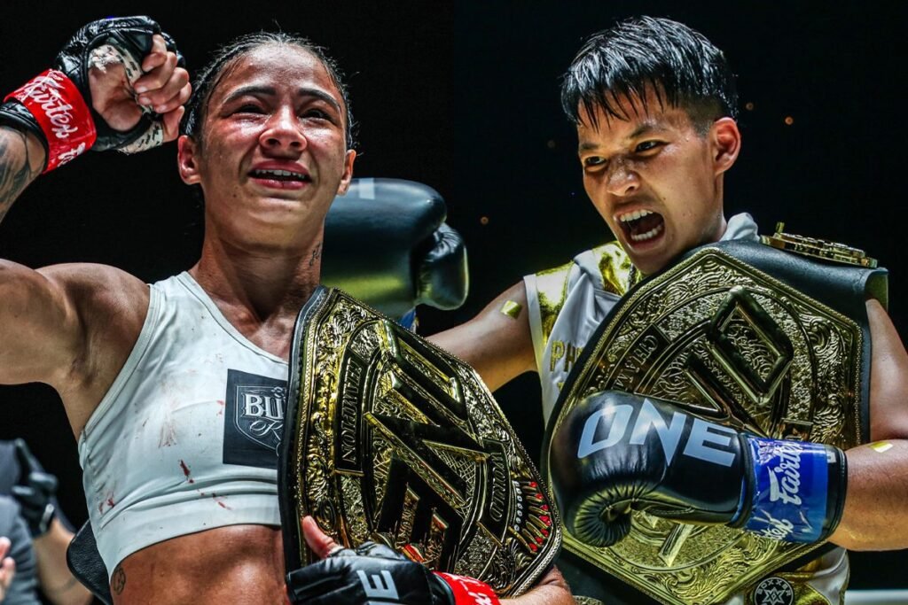 Allycia Hellen Rodrigues defends atomweight Muay Thai crown against Phetjeeja at ONE Fight Night 41 allycia and phetjeeja