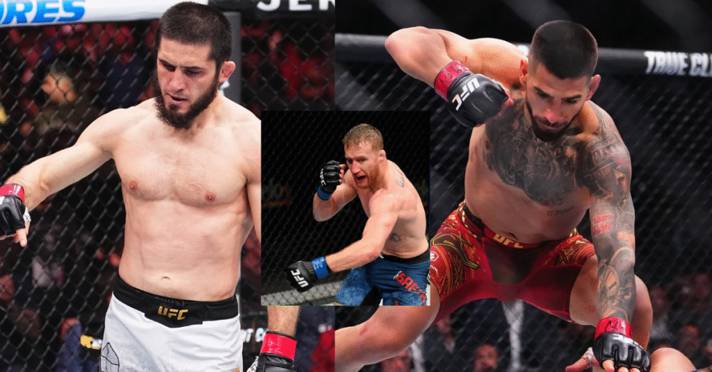 Islam Makhachev, Justin Gaethje, Ilia Topuria