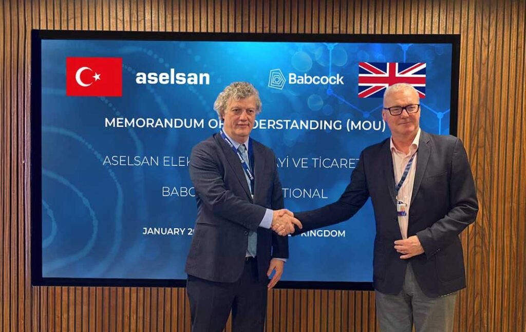 Left to right - Erhan Ülgen, Business Development and Marketing Director at ASELSAN and Austin Lewis, Vice President Future Business, Babcock. [Photo: Babcock]