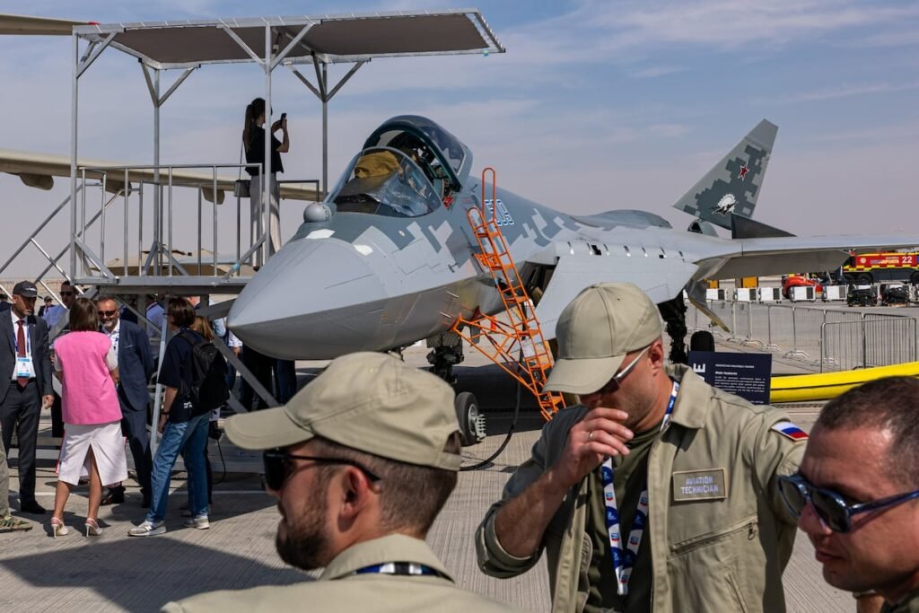 Russian stealth jets have arrived in North Africa, as filmed by Algerian potato farmer