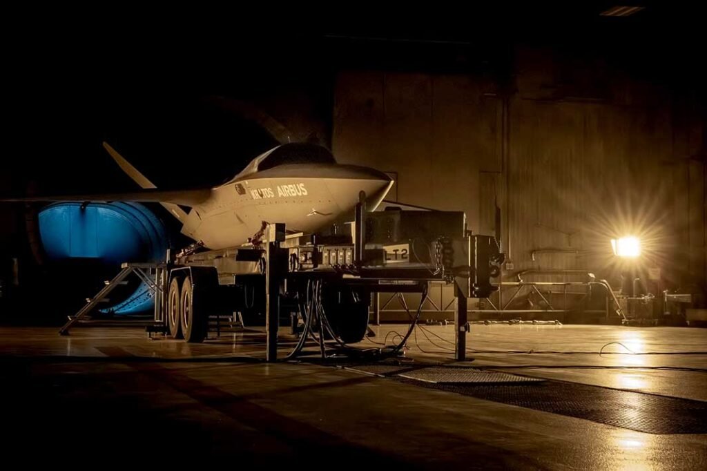 In Manching, Germany, Airbus is currently preparing two Valkyries for their first flight with its European mission system. The picture shows one of them. [Photo: Airbus]