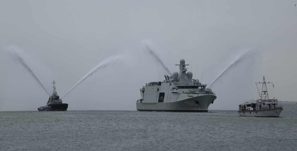 Delivery of the Vlissingen, the second mine countermeasure vessel of the Belgian-Dutch rMCM programme Delivery of the Vlissingen, the second mine countermeasure vessel of the Belgian-Dutch rMCM programme
