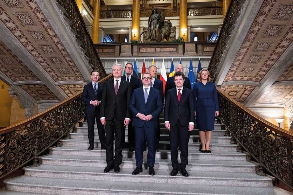 The heads of government of Bulgaria, Estonia, Finland, Latvia, Lithuania, Poland, Romania and Sweden met in Helsinki in December 2025 for a summit to discuss closer security cooperation. Finland and Poland announced they would jointly lead the Eastern Flank Watch initiative at the event. [Source: Government of Finland]