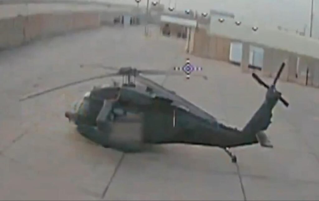 FPV drone hits U.S. Black Hawk helicopter in Iraq FPV drone hits U.S. Black Hawk helicopter in Iraq
