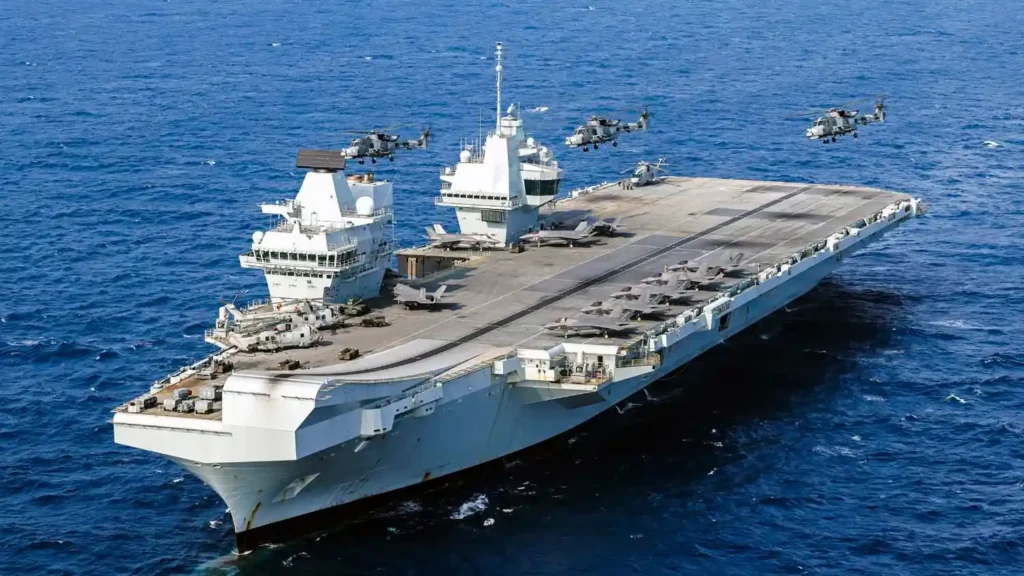 HMS Prince of Wales (R09) – Britain’s Advanced Aircraft Carrier sky jump HMS Prince of Wales