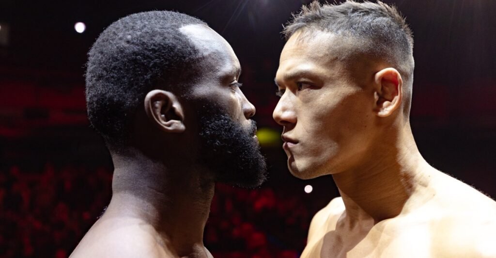 PFL Madrid staredowns: Edwards vs van Steenis 2