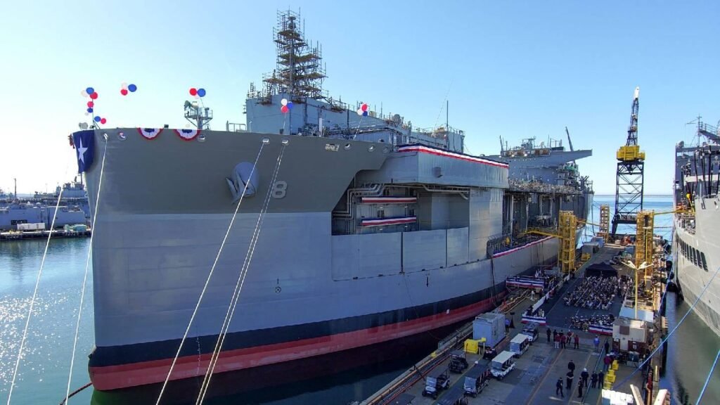 US Navy christens USNS Hector A. Cafferata Jr., completing ESB series