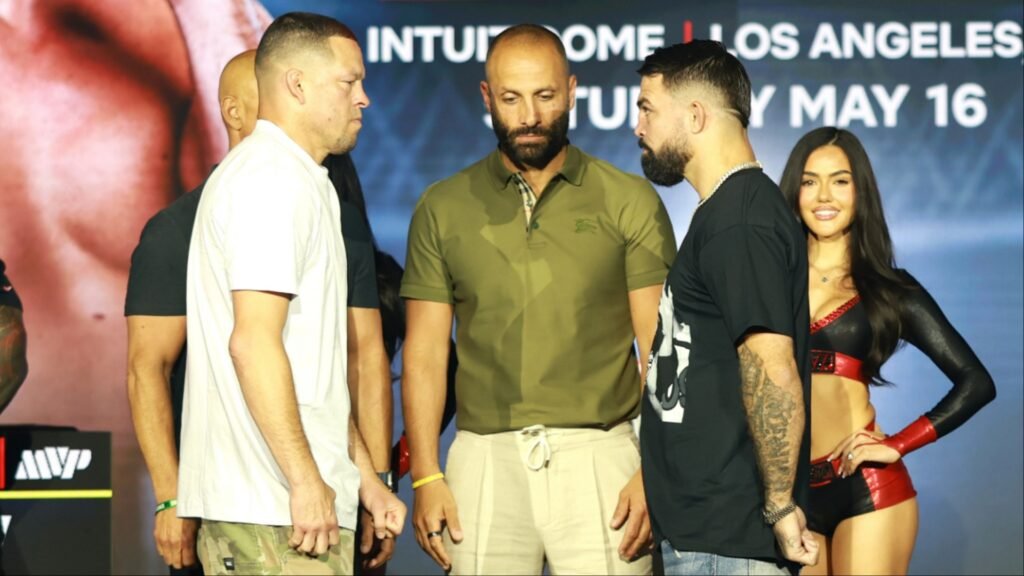 Nate Diaz and Mike Perry face off