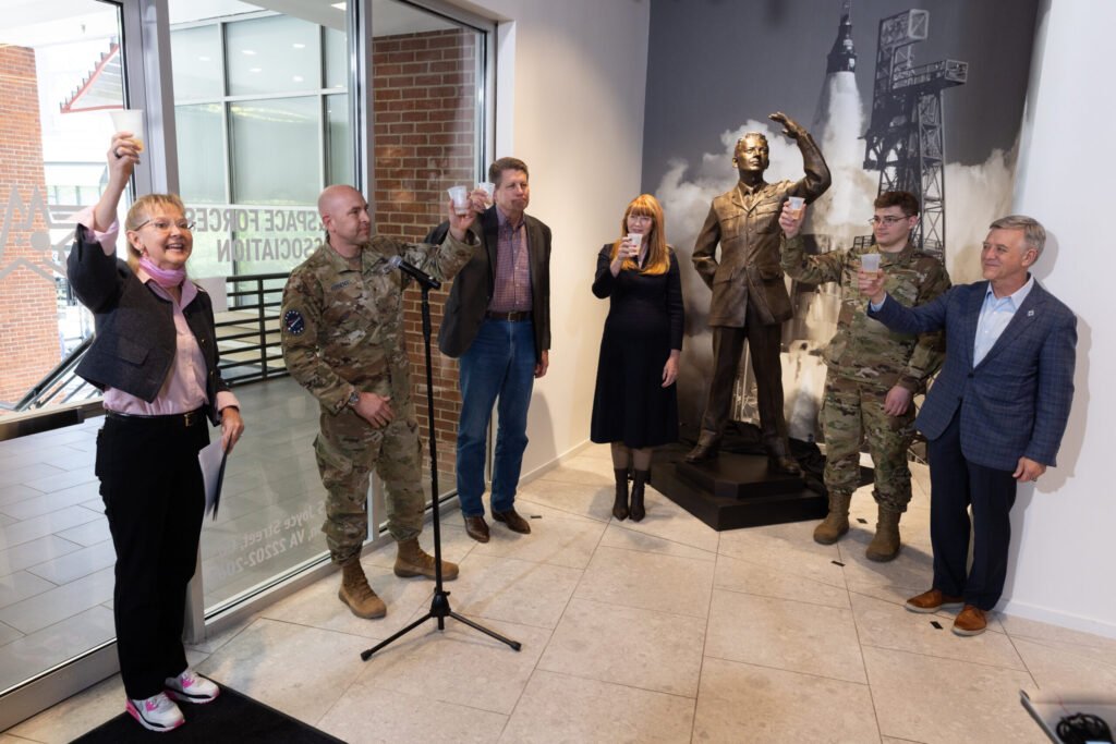 AFA, Space Force Leaders Honor Gen. Schriever with Statue and a Toast