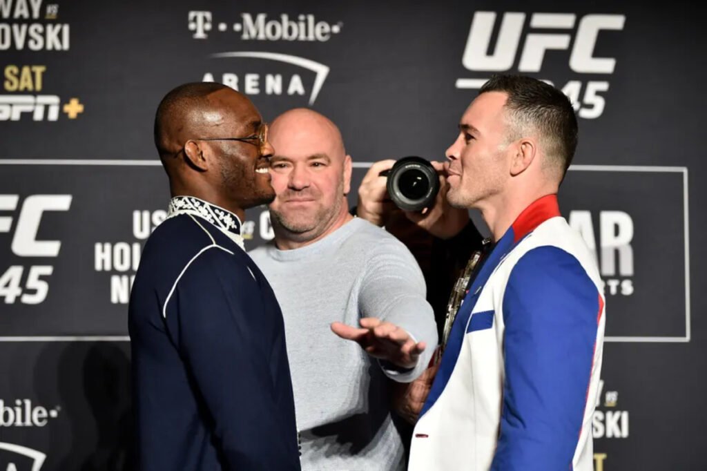 Colby Covington’s UFC retirement leaves Kamaru Usman confused: “You want to see this guy” Kamaru Usman and Colby Covington face off during UFC presser