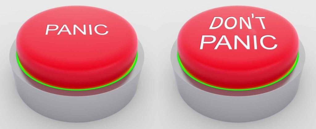 DON’T PANIC – Jiu-Jitsu Advice From an Alien Book panic vs don't panic