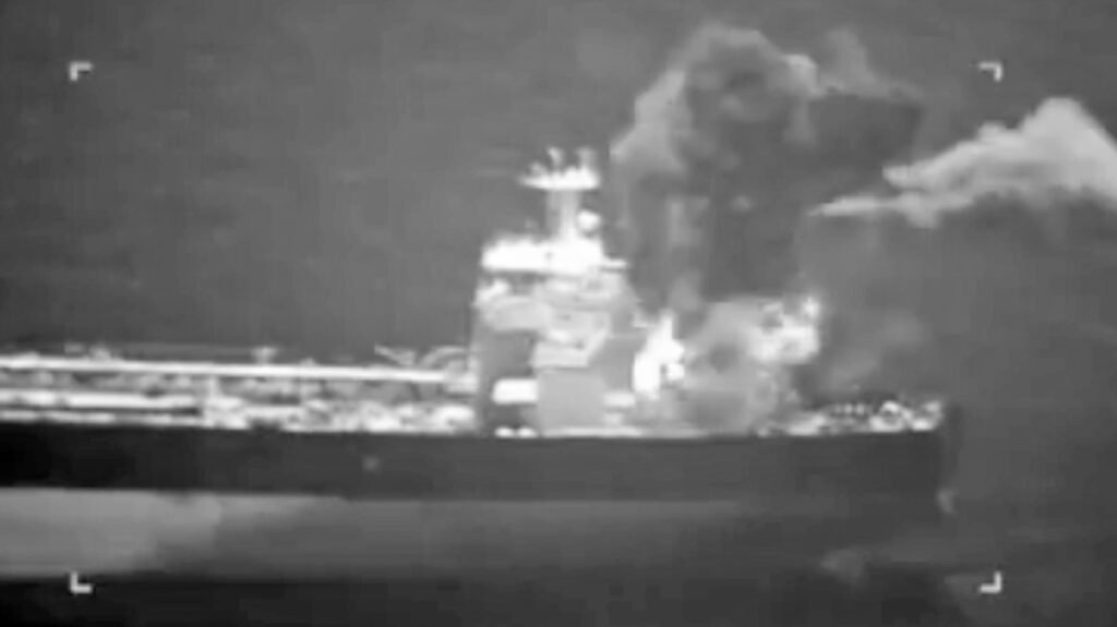 F/A-18 Super Hornet Drops Bombs Down Smoke Stacks Of Iranian Tankers Running Blockade (Updated)