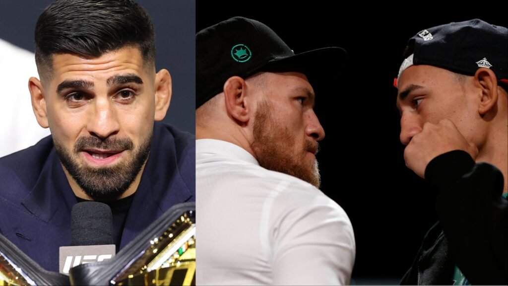 Ilia Topuria makes shocking pick for Conor McGregor vs. Max Holloway 2 Ilia Topuria, Conor McGregor and Max Holloway