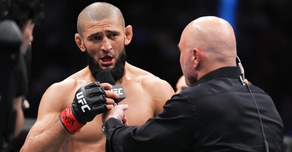 Khamzat Chimaev scoffs at Sean Strickland’s threats ahead of UFC 328: ‘If he wanted [a real war], he would be dead already’