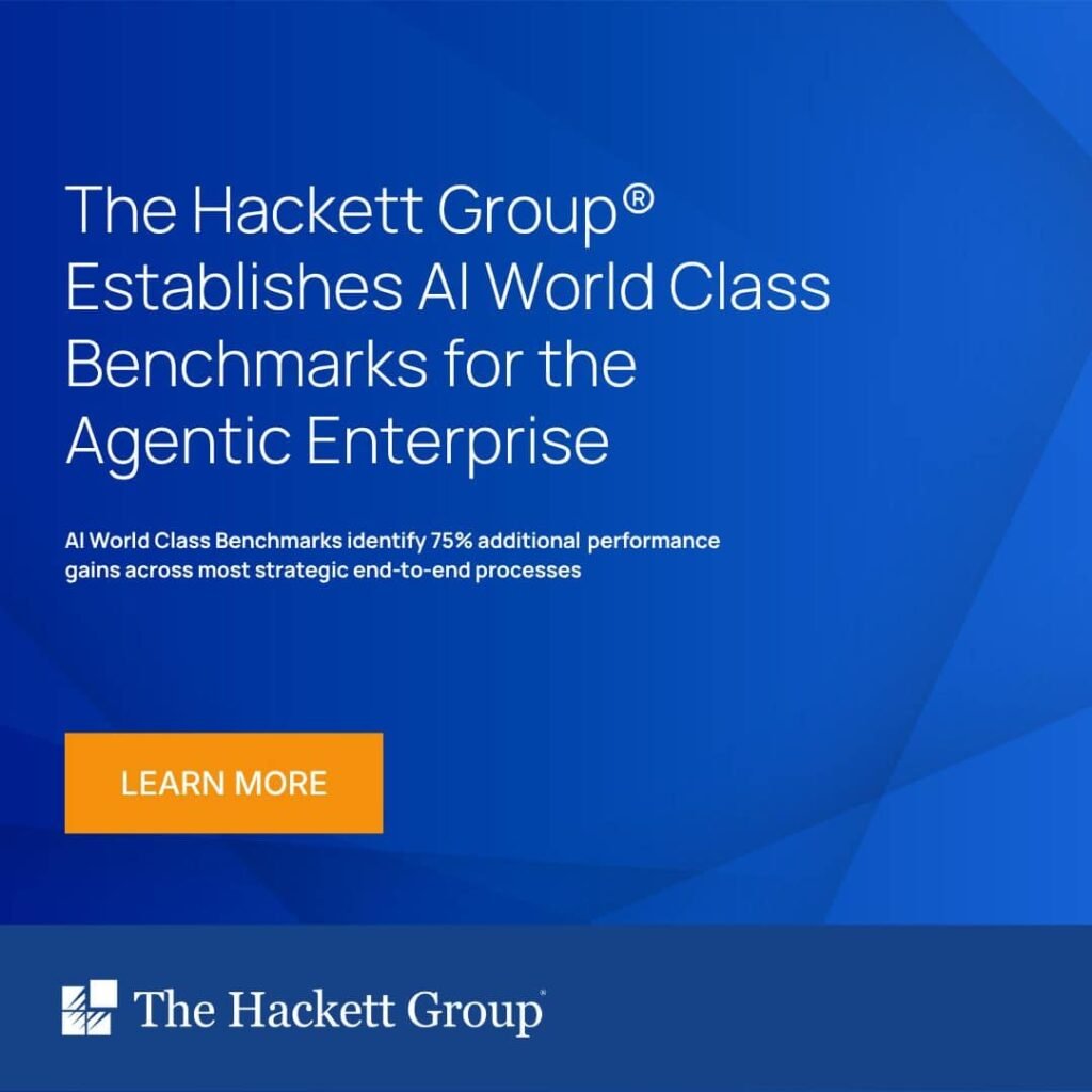 NEWS RELEASE - The Hackett Group® Establishes AI World Class Benchmarks for the Agentic Enterprise