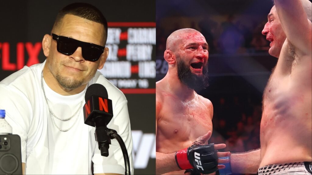 Nate Diaz opposite Khamzat Chimaev and Sean Strickland