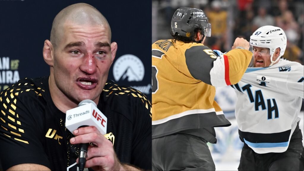 Sean Strickland challenges Vegas Golden Knights player to boxing match on ice Sean Strickland and the Vegas Golden Knights