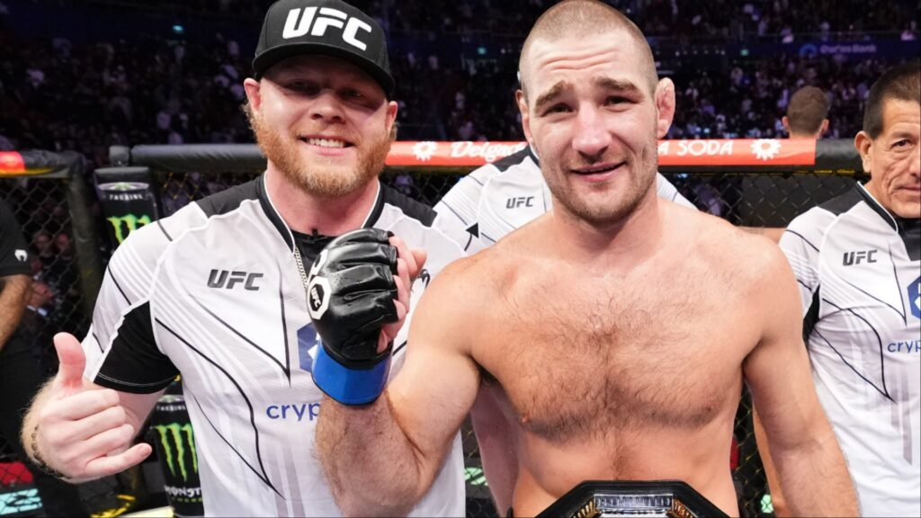 Sean Strickland and Eric Nicksick after UFC 293