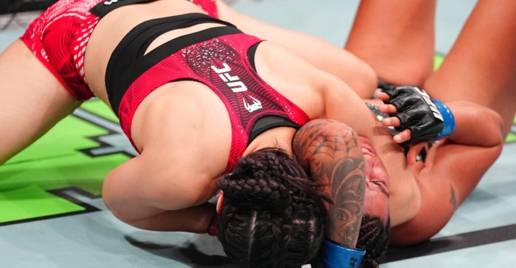 Shi Ming submits Puja Tomar in Road To UFC main event Shi Ming submits Puja Tomar in Road To UFC main event