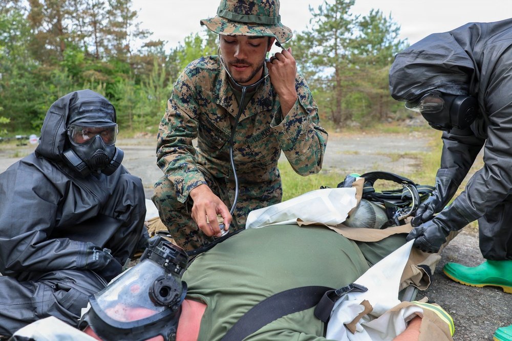 DVIDS – News – Faces of BALTOPS: HM3 Dante Hendrix Keeps Marines Mission Ready 2nd Light Armored Reconnaissance Battalion conducts CBRN training evolution during BALTOPS 2026