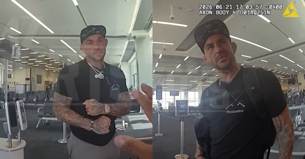 Dustin Poirier Airport Arrest Footage Reveals Heated Confrontation Watch: Dustin Poirier Airport Arrest Footage Reveals Heated Confrontation