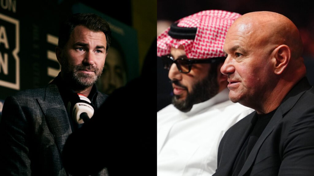 Eddie Hearn is ‘overvaluing’ manager role amid Dana White beef, says retired UFC vet: “I don’t think he really understands how this works” Matchroom's Eddie Hearn and Zuffa Boxing's Dana White