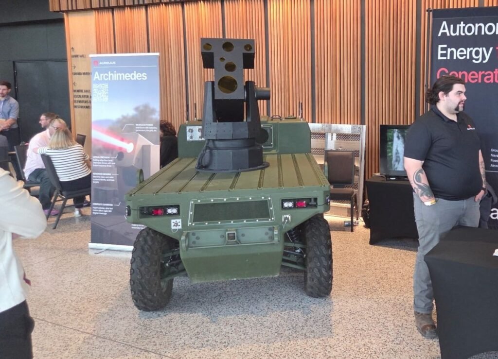 Laser drone-killer robot displayed at Detroit defense show Laser drone-killer robot displayed at Detroit defense show