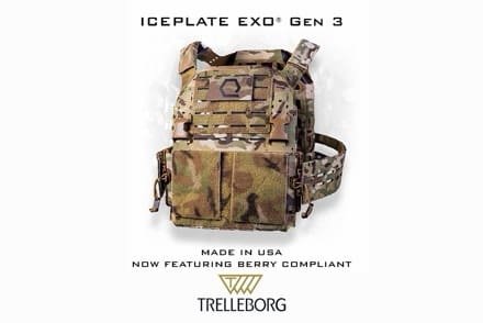 Qore Performance Enhances ICEPLATE EXO Gen 3 Plate Carrier with New Berry Compliant Trelleborg Brigade Laminate Qore Performance Enhances ICEPLATE EXO Gen 3 Plate Carrier with New Berry Compliant Trelleborg Brigade Laminate
