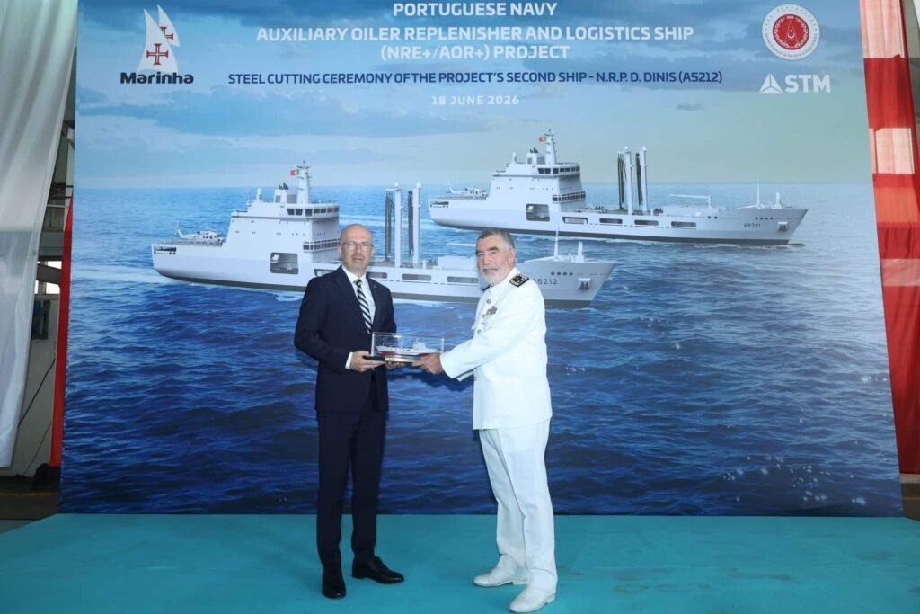 STM Holds Steel-Cutting Ceremony for Second Portuguese Logistics Support Ship STM Holds Steel-Cutting Ceremony for Second Portuguese Logistics Support Ship