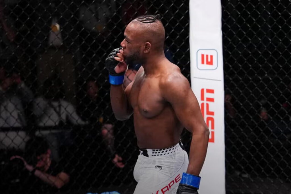 UFC Vegas 119 Results: Manel Kape stops Kyoji Horiguchi (Video) Manel Kape celebrates UFC Vegas 112 win