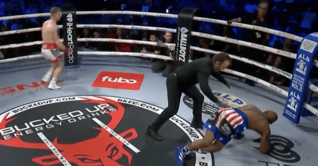 Austin Trout does ‘Rocky’ themed walkout as Apollo Creed, gets violently knocked out at BKFC event Austin Trout does ‘Rocky’ themed walkout as Apollo Creed, gets violently knocked out at BKFC event