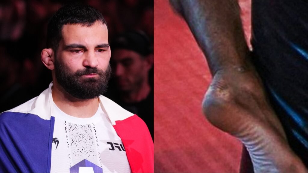 Benoit Saint-Denis walks to the Octagon for his fight at UFC 325