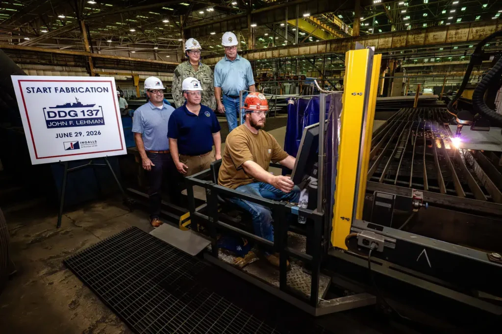 HII Begins Fabrication of Flight III Destroyer John F. Lehman (DDG 137)