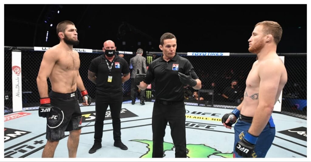 Justin Gaethje And Khabib Nurmagomedov To Face Off Again, This Time From Opposite Corners At PFL New York Khabib Nurmagomedov Justin Gaethje corner PFL New York