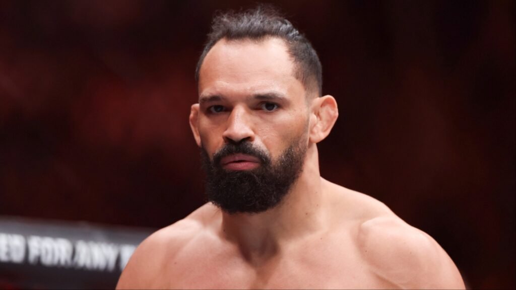 Michel Pereira enters the Octagon for his fight at UFC Houston