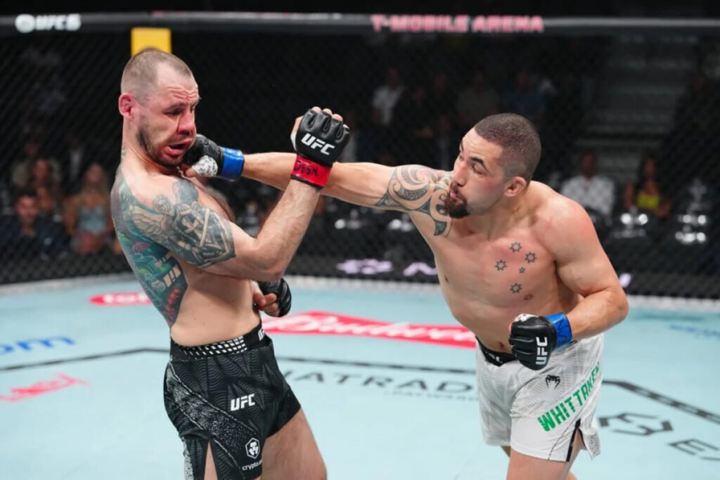 Robert Whittaker proved doubters wrong in light heavyweight debut at UFC 329: “I think I silenced those guys” Robert Whittaker lands a punch on Nikita Krylov on his way to a TKO win at UFC 329