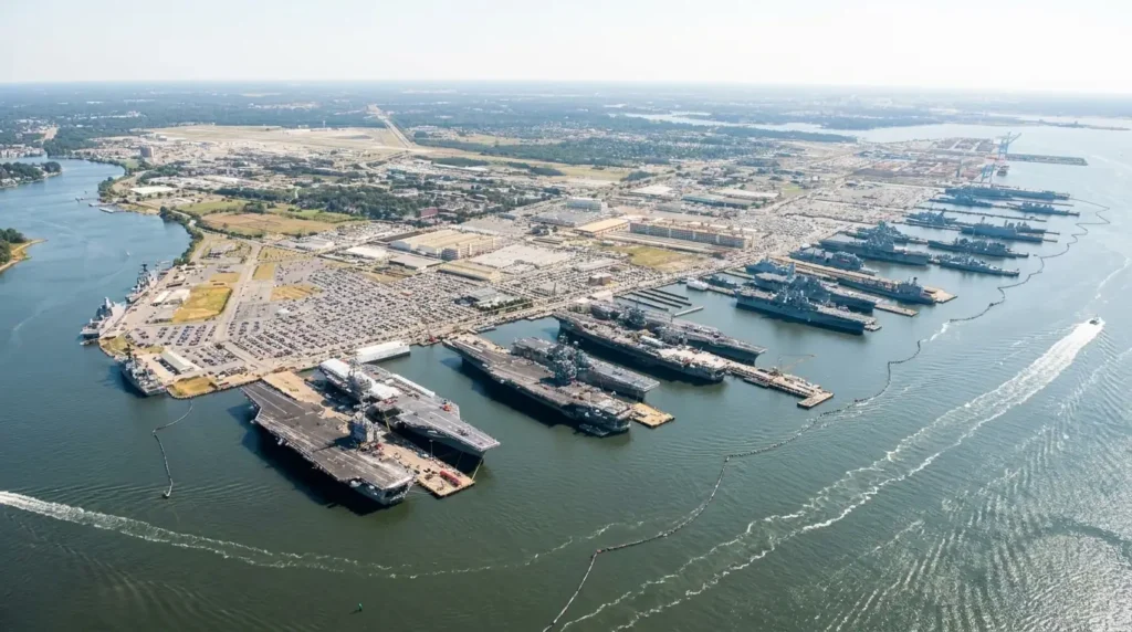Size, Fleet, and Strategic Role Naval Station Norfolk, the largest US naval base
