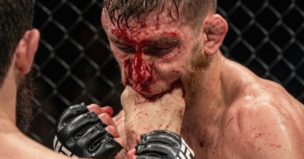 Watch: UFC Fighter's Toes Go In Opponent's Mouth, Kick Sends Mouthguard Flying