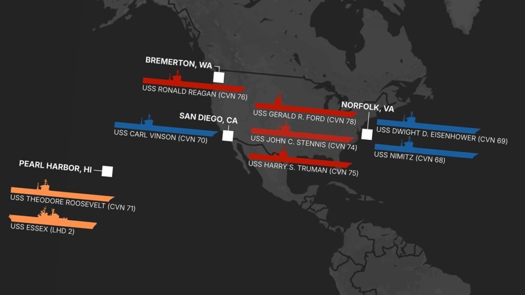 Where Are The Aircraft Carriers: July 20, 2026 Where Are The Aircraft Carriers: July 20, 2026