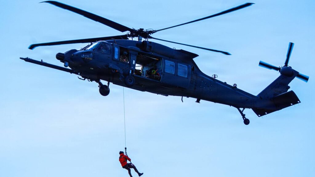 Air Force Rescues Five-Person Navy Crew Following Helicopter ‘Mishap’ Air Force Rescues Five-Person Navy Crew Following Helicopter 'Mishap'
