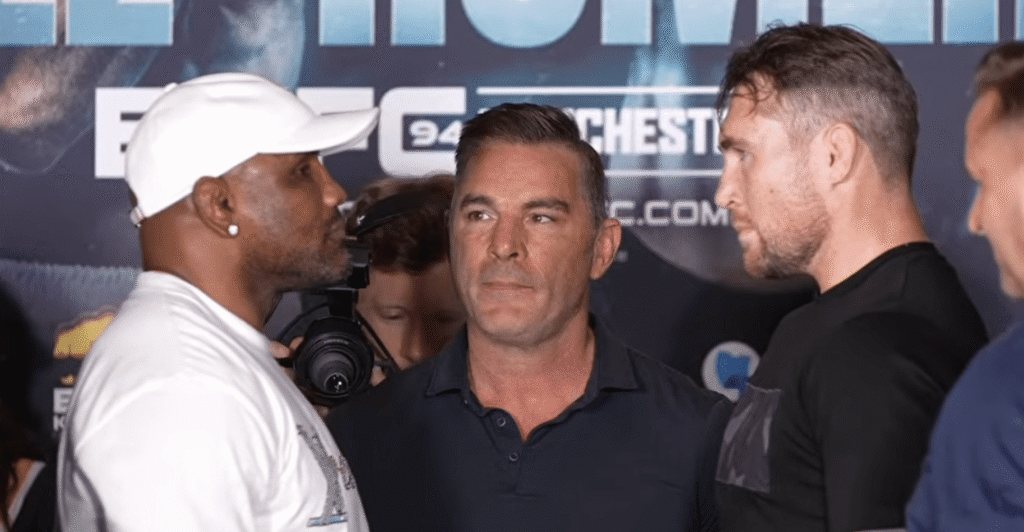 Darren Till and Yoel Romero refuse to end staredown at BKFC press conference Darren Till and Yoel Romero refuse to end staredown at BKFC press conference