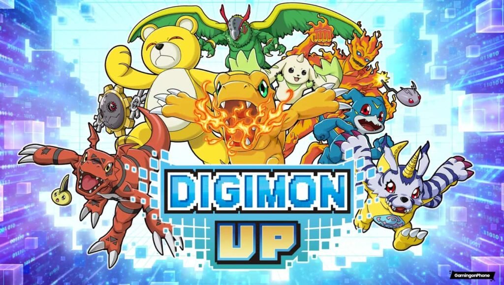 DIGIMON UP Characters, Game Logo