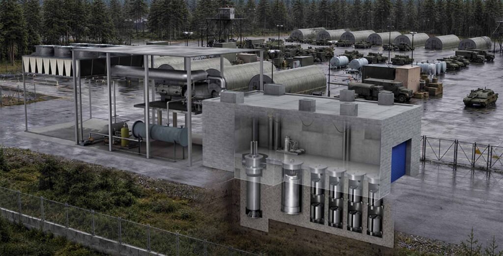 First Selection for U.S. Army Janus Program An artistic rendering depicts GA-TES at a notional military installation, suitable for Janus. The modular microreactor is designed to sustain on-site power and operate independently during natural disasters, cyber incidents and other disruptions that threaten installation energy security. (Photo: General Atomics Electromagnetic Systems)
